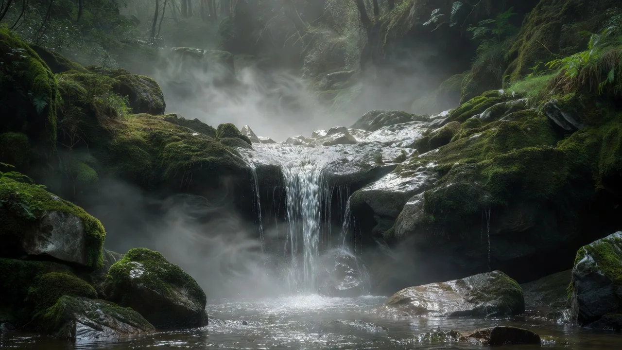 霧の滝 — Hidden Waterfall in Mist